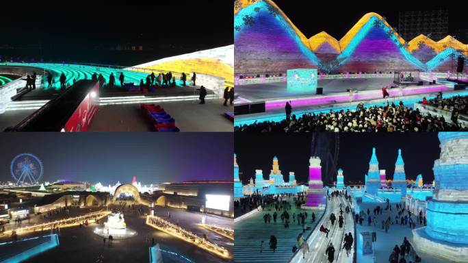 4k合集哈尔滨冰雪大世界宣传片
