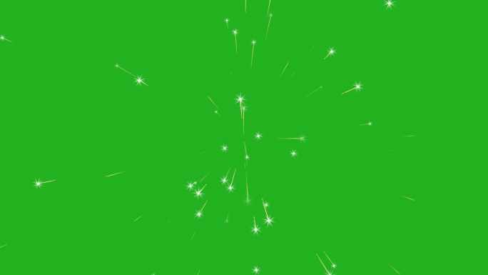 星星与跟踪线绿色屏幕运动图形