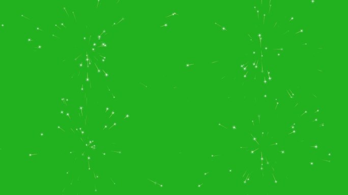 星星与跟踪线绿色屏幕运动图形