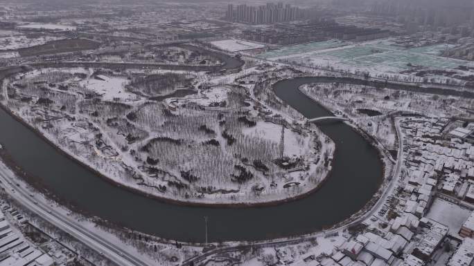 沧州大运河欧姆公元雪景