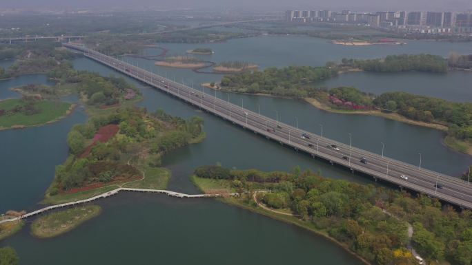 苏州虎丘湿地航拍