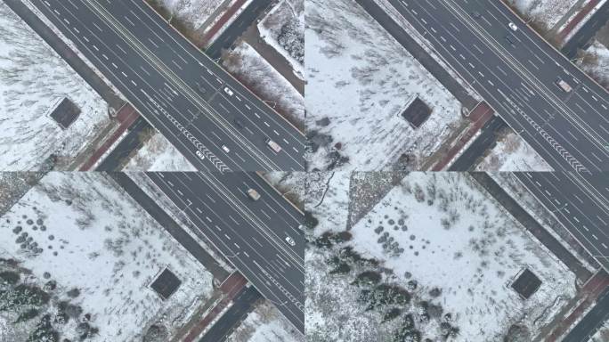 秦汉新城雪景航拍