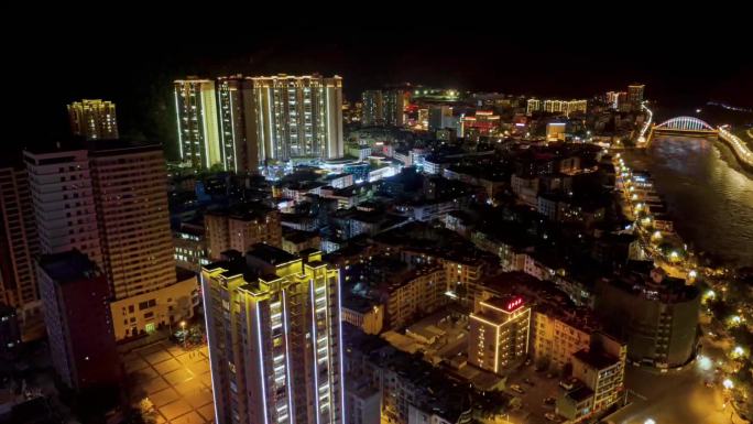 雅安市石棉县城市标志建筑延时夜景