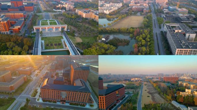 杭州浙江大学紫金港校区校门风景视频素材4