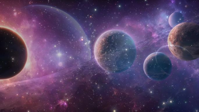 宇宙星云 4K宇宙星空星云穿梭
