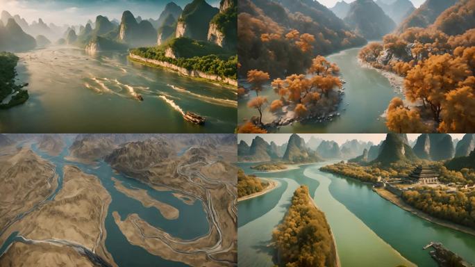 中国山川河流绝美景色