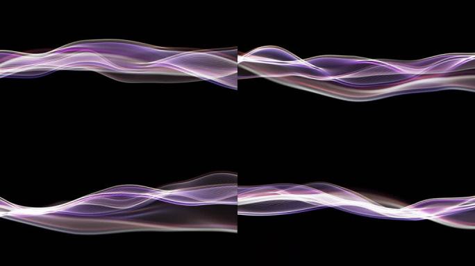 绸带飞舞紫色（无缝循环）
