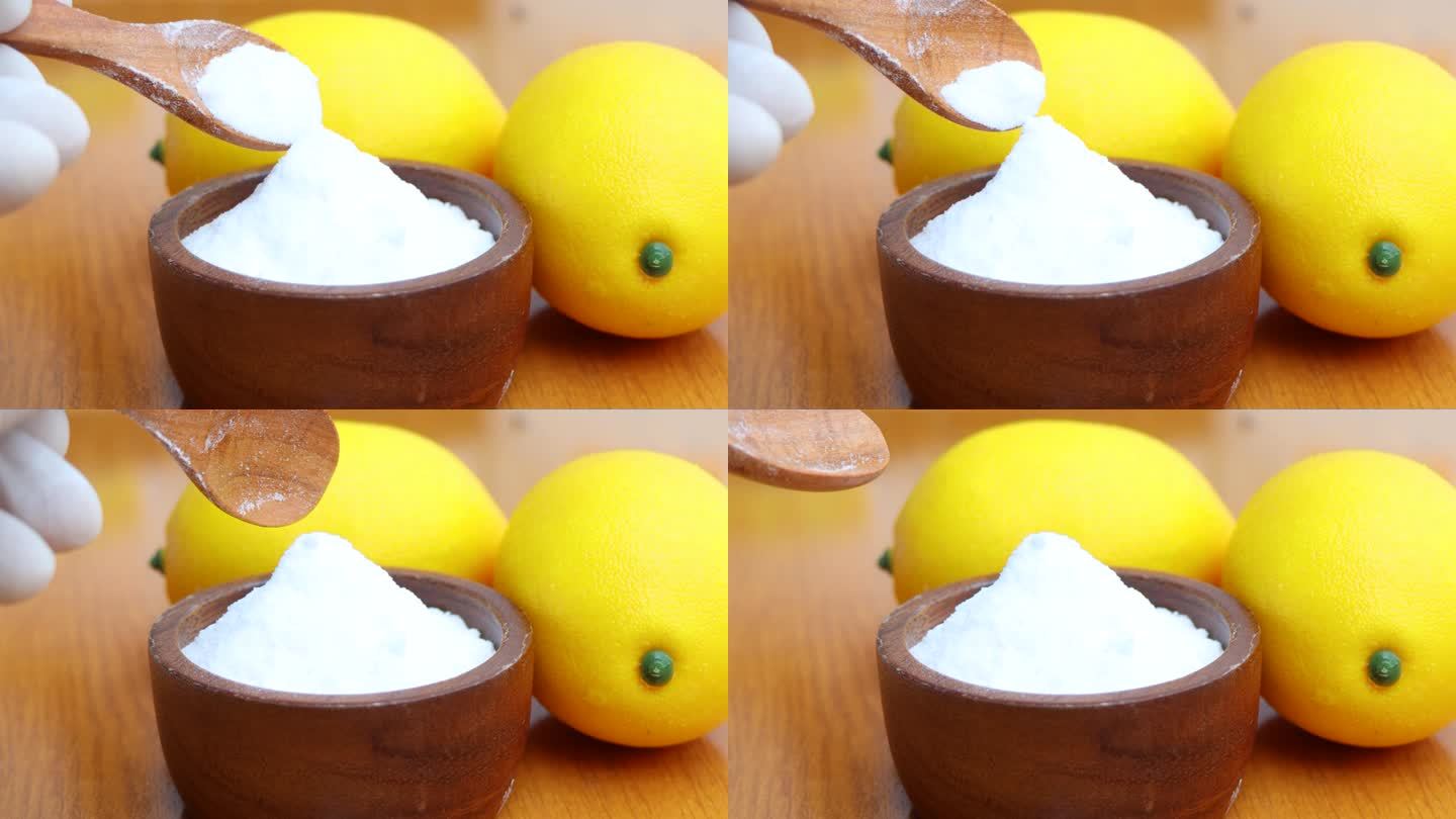 柠檬酸白色粉末，以柠檬提取物为原料