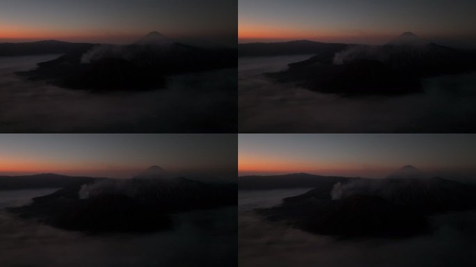 布罗莫火山Bromo日出航拍视频