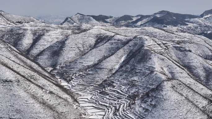 雪后太行山航拍视频