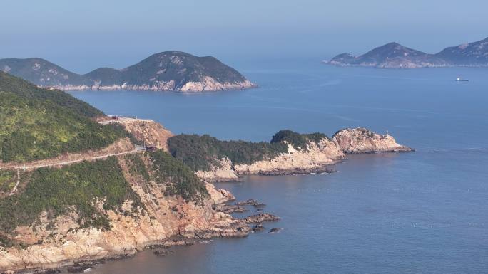 台州温岭石塘海岸线航拍