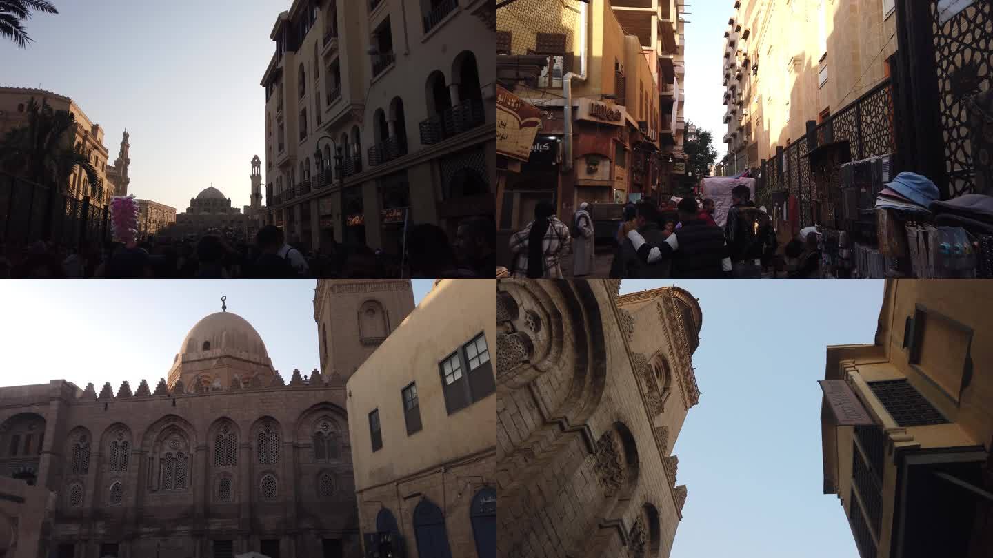 埃及 开罗 街道  哈利里市场 人文