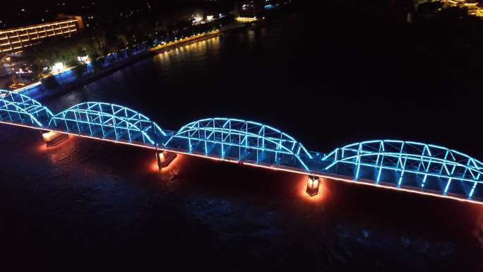 中山桥夜景航拍