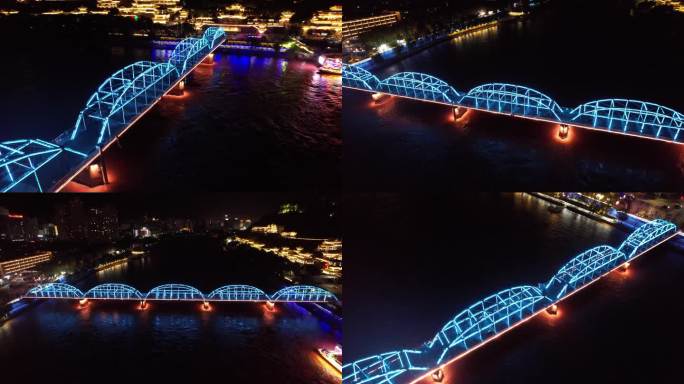中山桥夜景航拍
