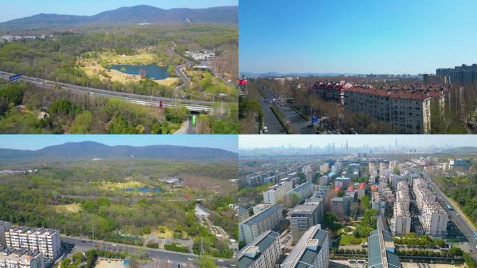 南京市玄武区中山门大街下马坊城市风景航拍