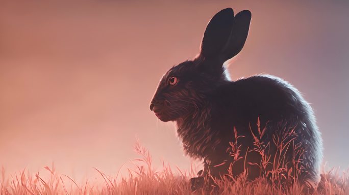 兔子剪影十二生肖