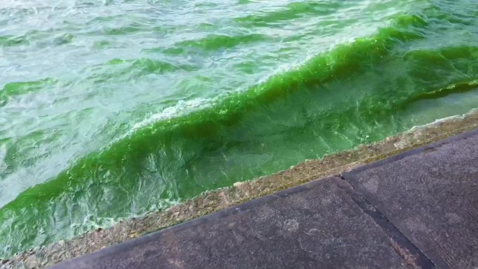 绿色的水浪