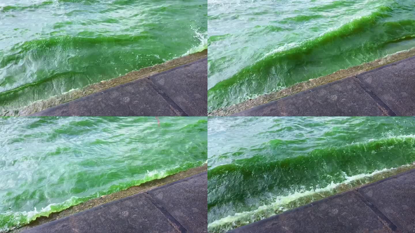 绿色的水浪
