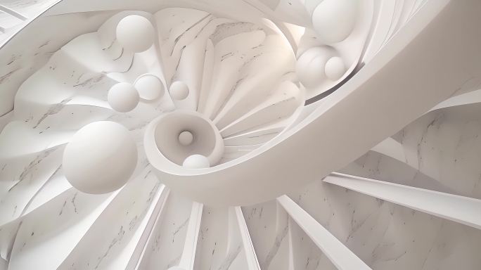 高端创意空间设计艺术抽象禅意哲学旋转楼梯