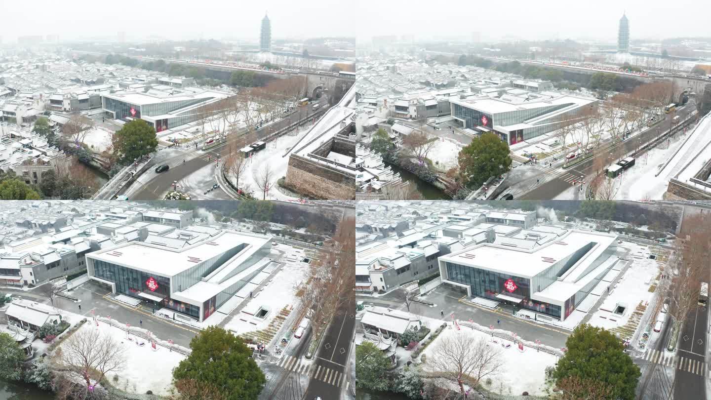 南京城墙博物馆航拍雪景