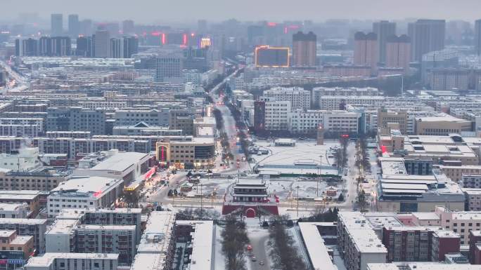 银川雪景城市04