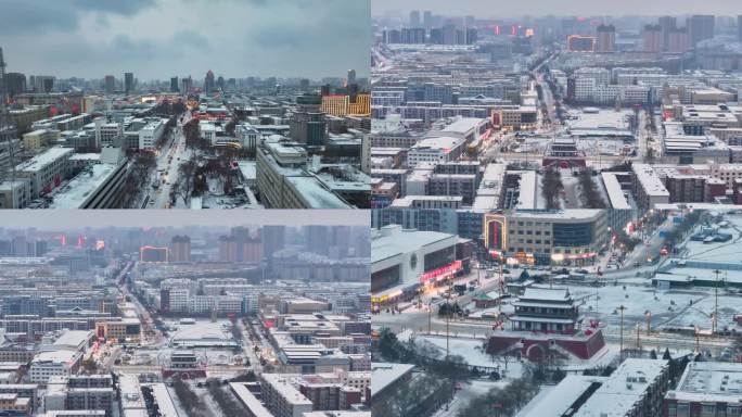 银川雪景城市04