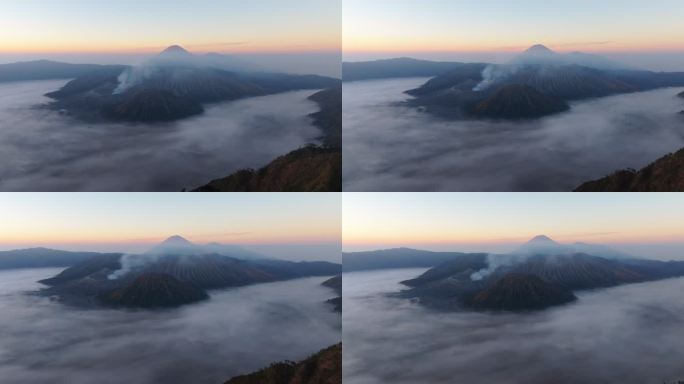 布罗莫火山Bromo日出航拍视频