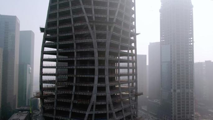 建设中的杭州望潮中心航拍