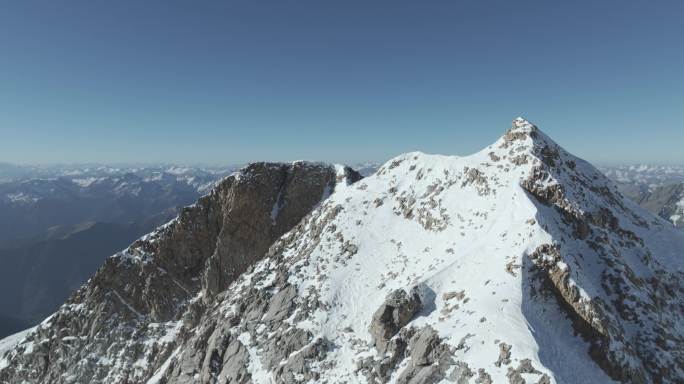 达古冰川高清震撼雪山山峰环绕运镜合集