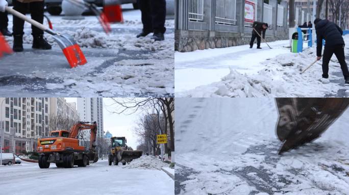 湖北冻雨  铲雪除冰  道路清理 扫雪