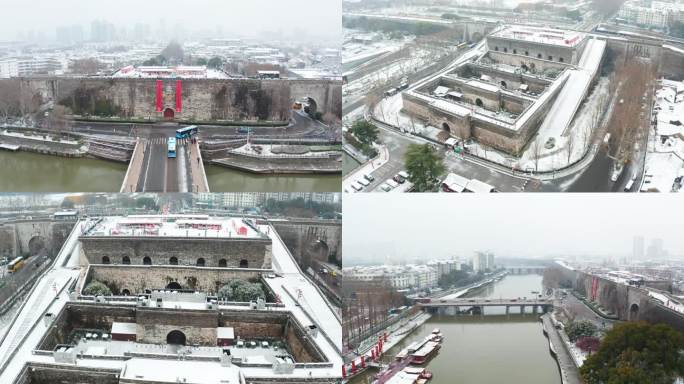 南京中华门雪景