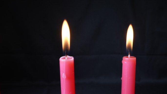 红色蜡烛烛火 表白蜡烛 圆形蜡烛