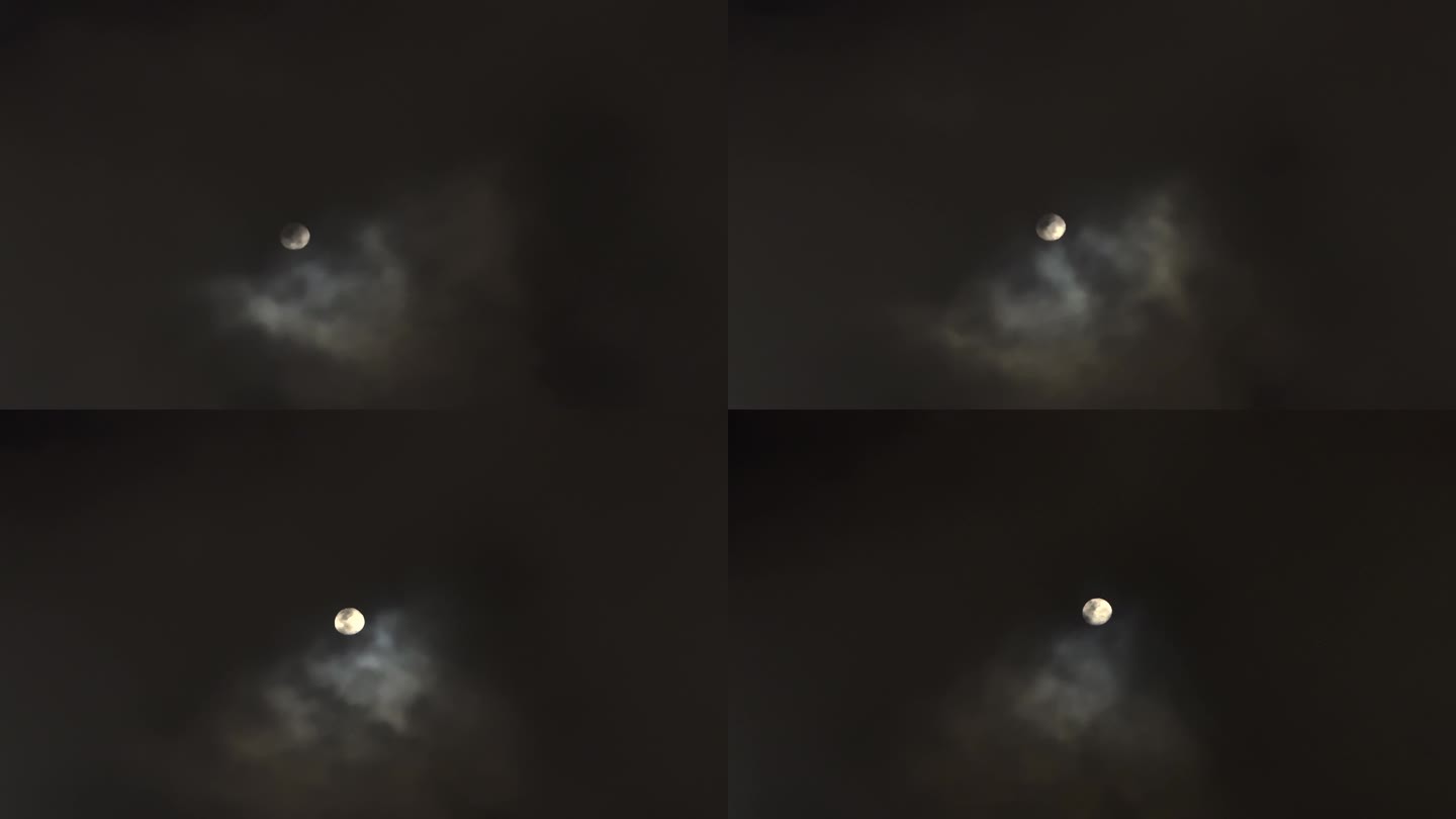 月亮穿过云层 黑夜乌云 8403