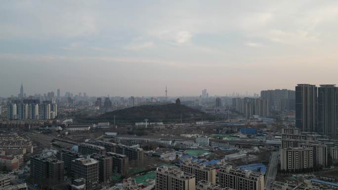 【4K】南京长江大桥航拍俯瞰南京城市全景