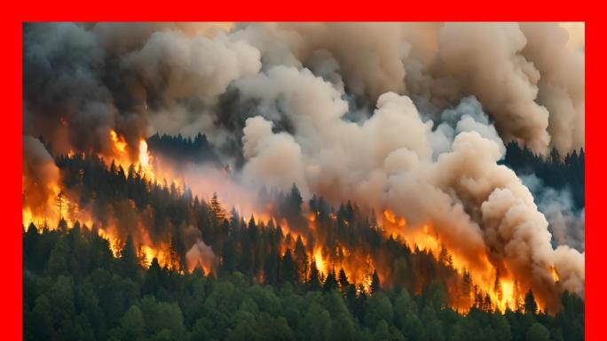 森林火灾森林大火云南山火烟头造成火灾
