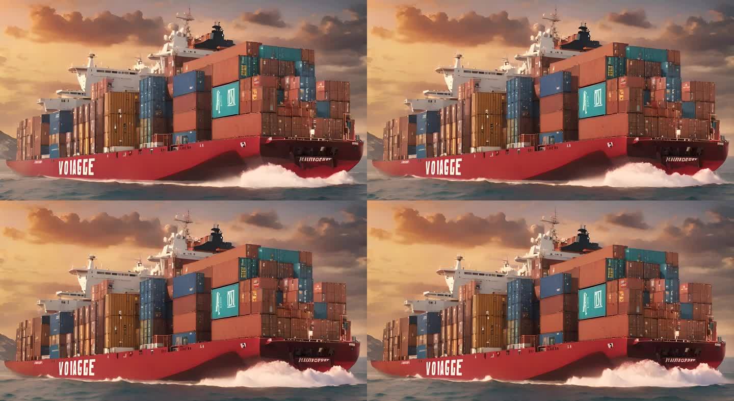 港口码头集装箱船只国际贸易
