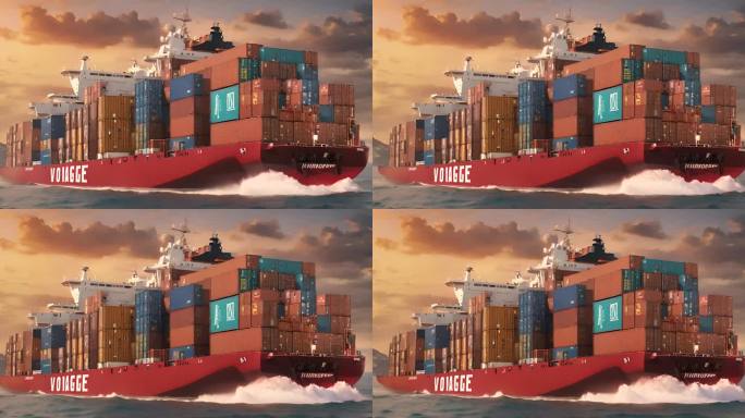 港口码头集装箱船只国际贸易