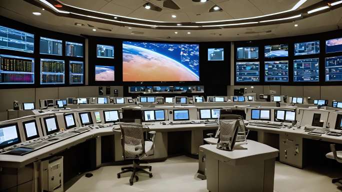 航空航天 火箭发射 控制室 控制中心