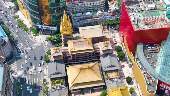 上海市静安区静安寺寺庙风景旅游景区城市都