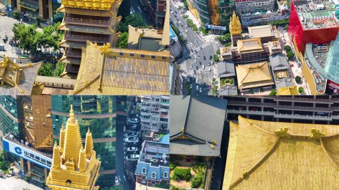 上海市静安区静安寺寺庙风景旅游景区城市都