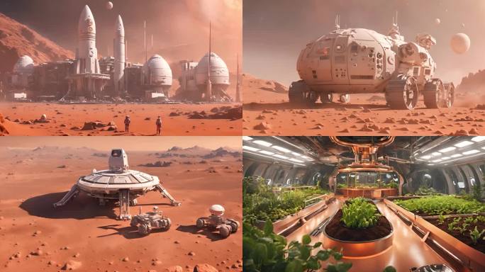 太空火星基地及种植基地