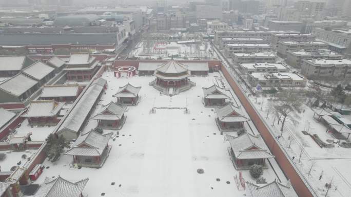 沈阳故宫雪景4k素材