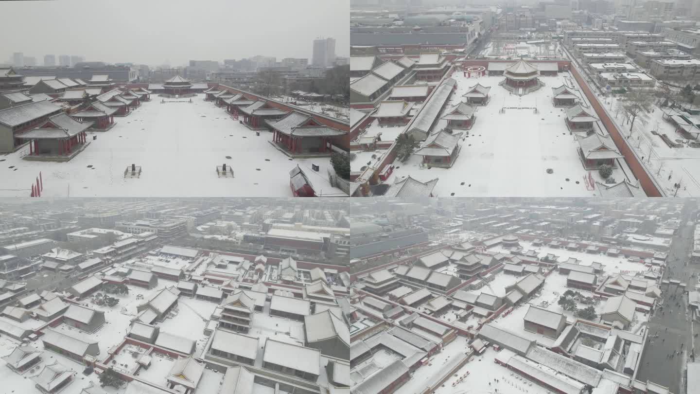 沈阳故宫雪景4k素材