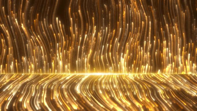 大气金色粒子光线流动年会颁奖背景视频