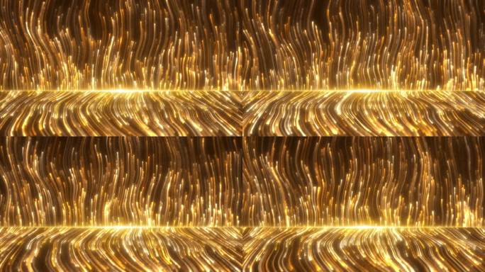 大气金色粒子光线流动年会颁奖背景视频