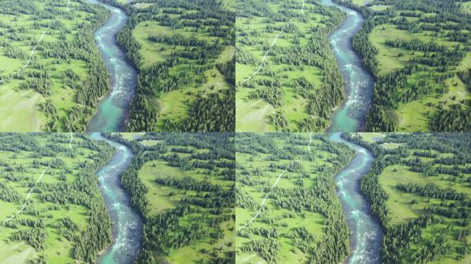森林山川河流湖泊自然风光风景航拍中国地理