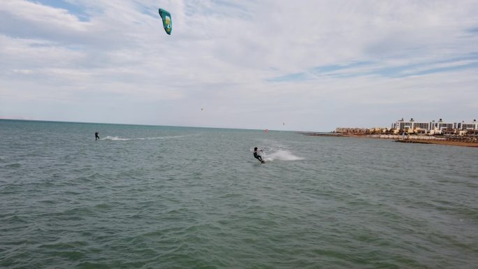冲浪 滑翔伞冲浪