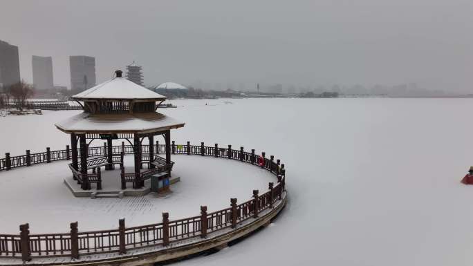 银川雪景阅海湾水上公园03