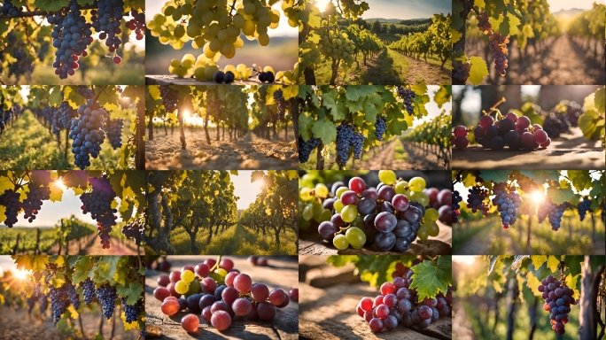 【4K高清】葡萄、葡萄树、葡萄园空镜
