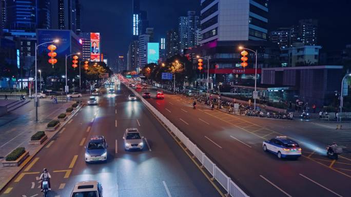 【正版素材】都市夜景城市夜景深圳2368